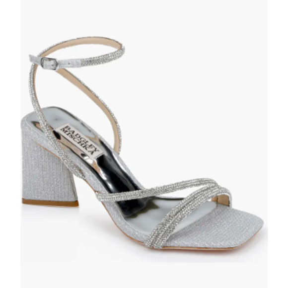 Badgley Mischka Women's Freedom Heeled Sandal, Silver, Size 5 - Picture 1 of 4